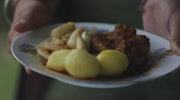 veau safrané à l'échalion 