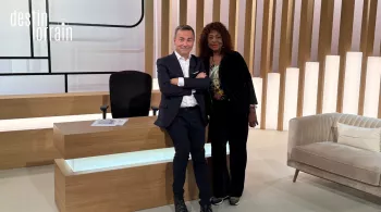 Thierry Gelhaye et Laurence Bringtown sur le plateau de Destin lorrain © FTV
