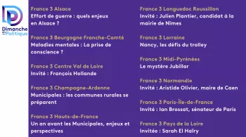 DEP régions 30 mars 2025