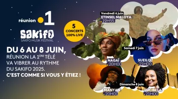 Réunion la 1ère, votre plus grande salle de spectacle ! Sakifo Musik Festival. Du 6 au 8 juin, La Réunion va vibrer au rythme du Sakifo sur Réunion la 1ère  3 nuits au cœur du festival  5 concerts en live  Interviews exclusives