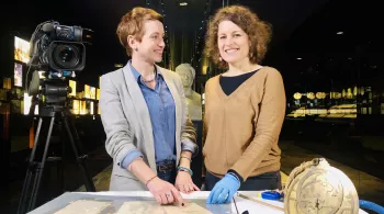 Sophie Jovillard et Stéphanie Lebreton au Musée Champollion à Figeac