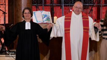célébration oecuménique vendredi saint 7 avril 2023 pasteure Marianne Renaud et chanoine Jean-Georges Boeglin
