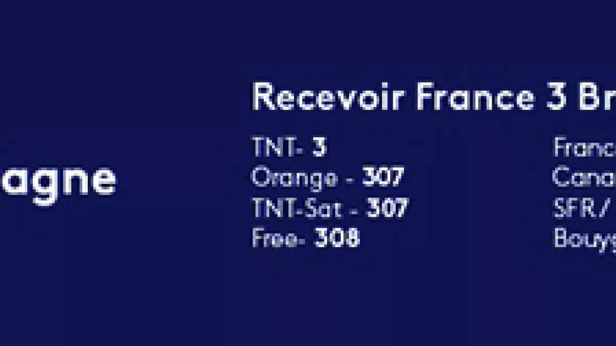 Les canaux de diffusion France 3 Bretagne