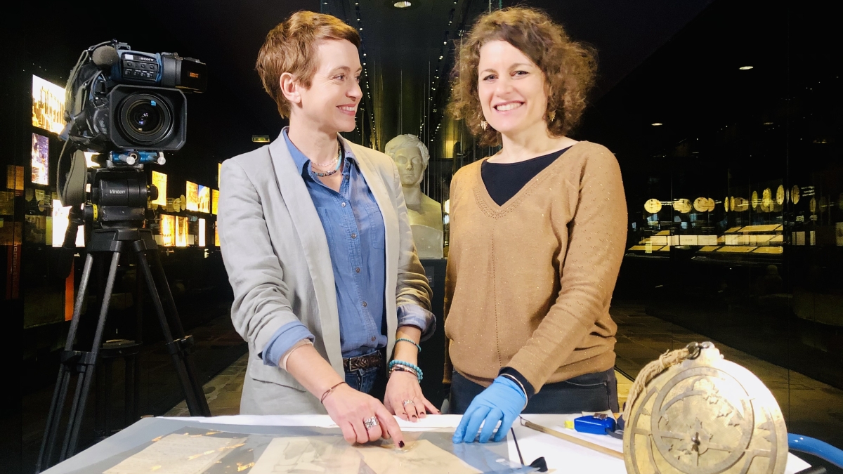 Sophie Jovillard et Stéphanie Lebreton au Musée Champollion à Figeac