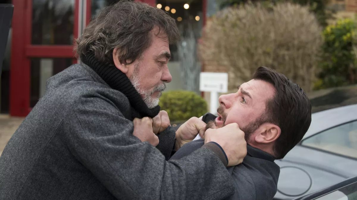 Olivier Marchal et Michaël Youn, dans Mon frère bien-aimé