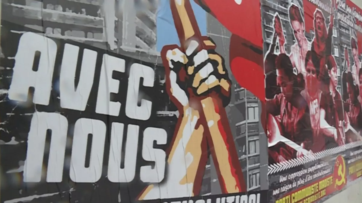 Affiche Mai 68 devant Nanterre