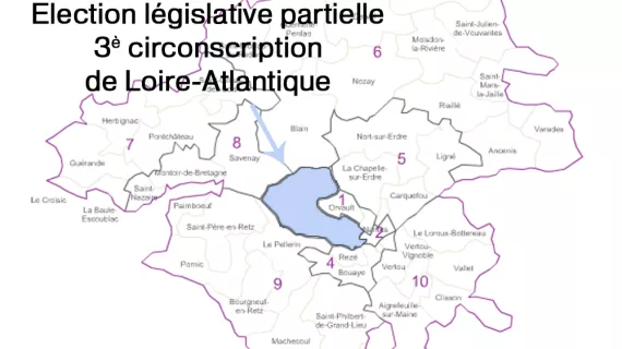 Carte Election législative partielle 44