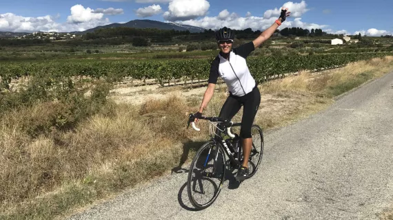 Nathalie Simon au Mont Ventoux