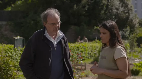 Yvon le Men et une habitante de Maurepas