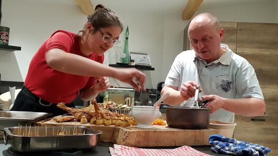 Anne et Michel en cuisine