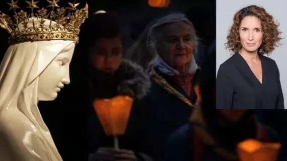 IN SITU Marie-Sophie Lacarrau à Lourdes - crédit FTV