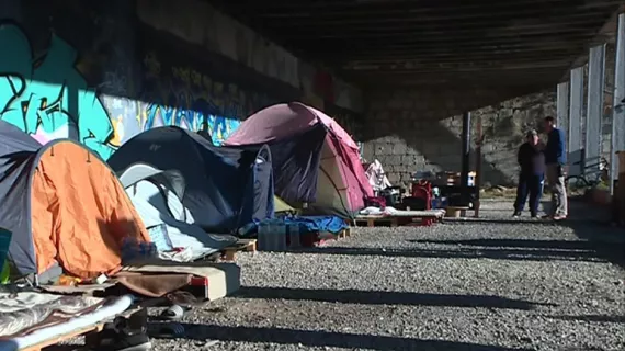 Besançon, camp de migrants