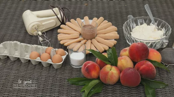 Dessert crémeux aux pêches Roussanne 