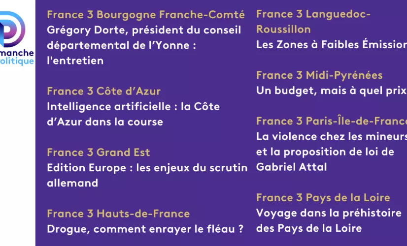 DEP régions 16 fév 2025