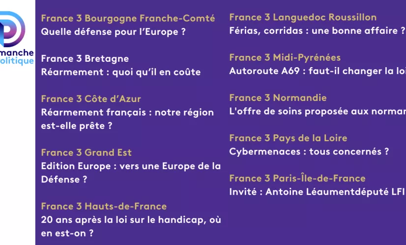 DEP régions 16 mars 2025 DEP régions 16 mars 2025