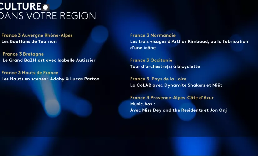 Culture dans votre région 30 octobre 2024