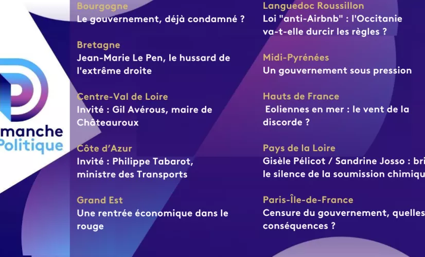 DEP régions 12 janvier 2025