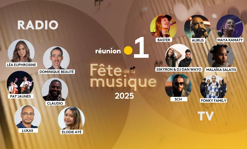 FETE DE LA MUSIQUE 2025 REUNION LA 1ERE TELE ET RADIO Réunion la 1ère, votre plus votre plus grande salle de spectacle ! RADIO ET TV REUNION LA 1ERE Programmation spéciale Fête de la musique 2025 Samedi 21 juin 2025 à partir 9h00 en radio et 13H20 la télé