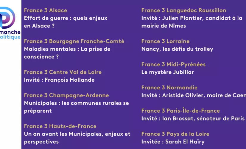 DEP régions 30 mars 2025