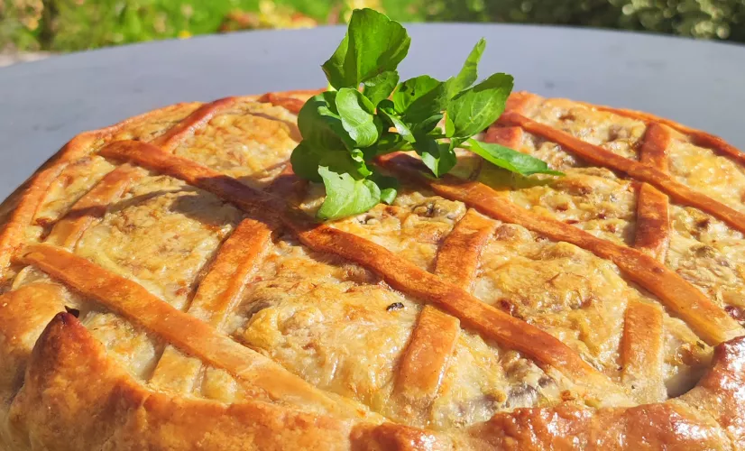 Tourte au cresson à Boé 