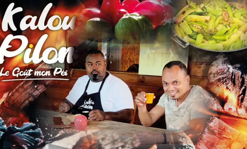 KALOU PILON - Saison 3 -Episode 5  KALOU PILON / Saison 3 EPISODE 5 : Cette semaine, Lucay nous invite à manger du côté de St Joseph et les bons produits péi sont au rendez-vous. Il met à  l’honneur le zandouille péi, un des emblèmes de la charcuterie Réunionnaise, à déguster sous différentes recettes.