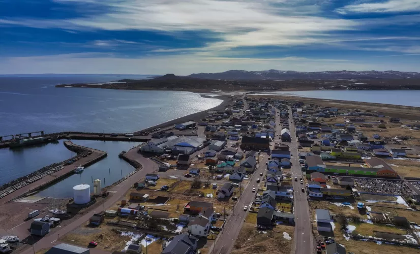 Village de Miquelon vu d'en haut © Jean-Christophe Paulau © Jean-Christophe L'Espagnol