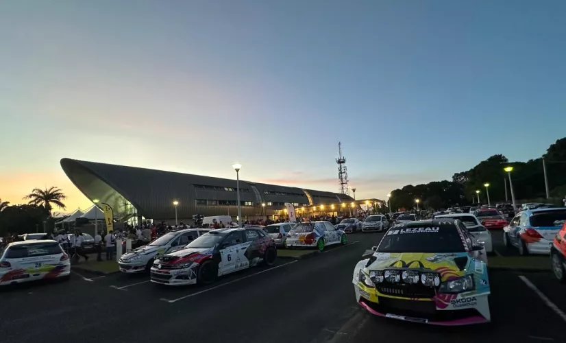 parc fermé au morne Bernard - Rallye National des Grands Fonds 2024